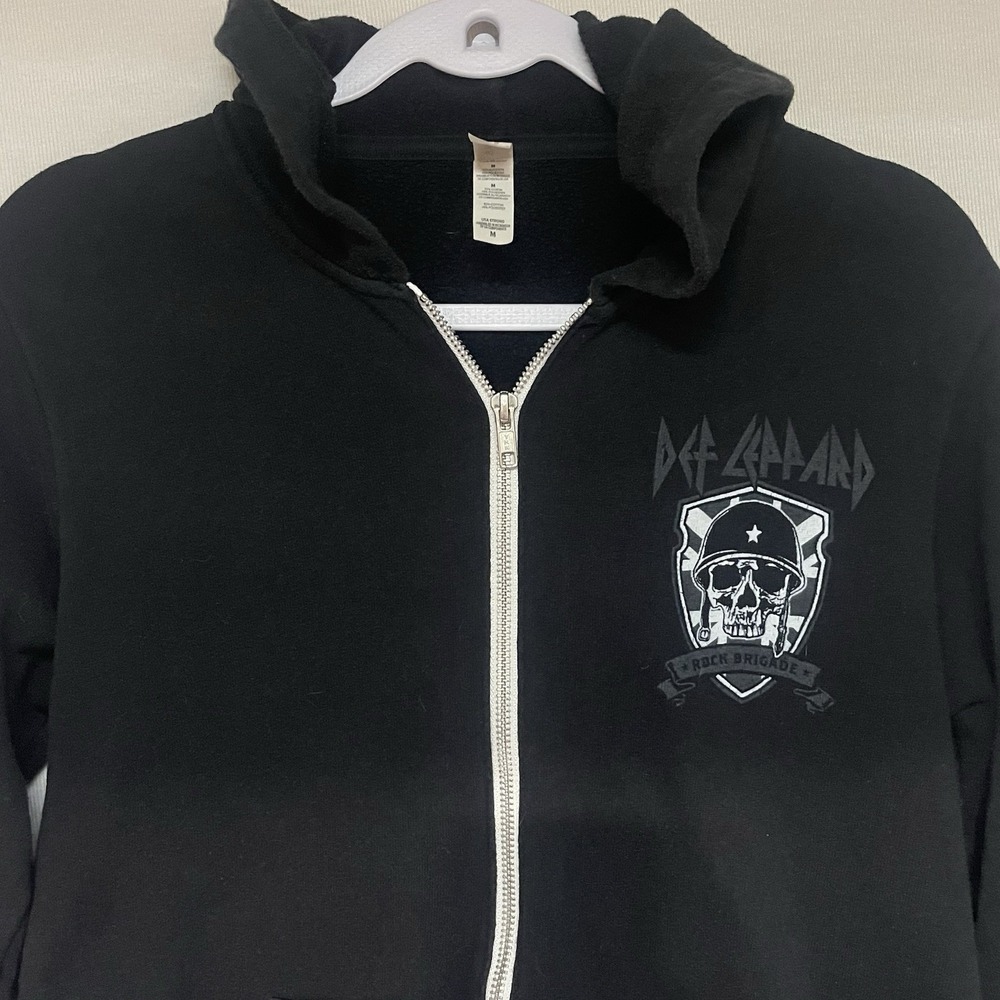 Def Leppard - Zip Up Hoodie Rock Brigade Stadium Tour 2022 Black  Men's Medium